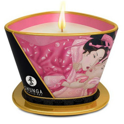 Shunga Chandelle de massage APHRODISIA Pétales de Rose 170mL